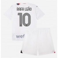 Camisa de Futebol AC Milan Rafael Leao #10 Equipamento Secundário Infantil 2023-24 Manga Curta (+ Calças curtas)